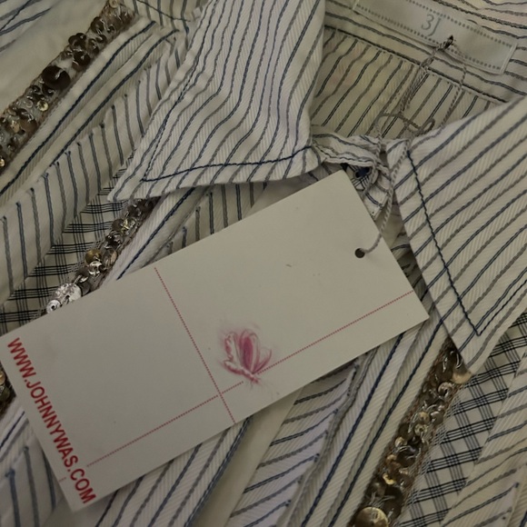 3J Workshop by Johnny Was Pinstripe Tuxedo Dutch Dress S NWT - Picture 9 of 9